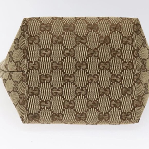 GUCCI GG Canvas Web Sherry Line Hand Bag Beige Silver 284728 Auth yk17820 - Picture 7 of 16